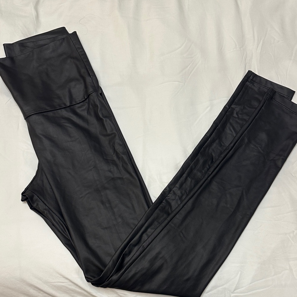 Black Faux Leather Leggings